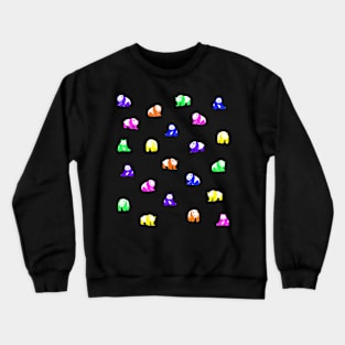 Panda Pattern in Rainbow Brights Crewneck Sweatshirt